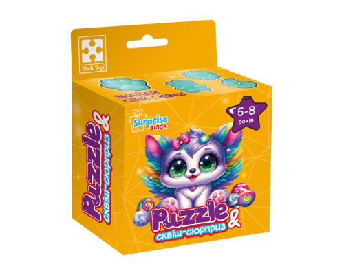 Дитячі пазли з сюрпризом "Кошеня з крилами" VT 8030-11, 180 деталей