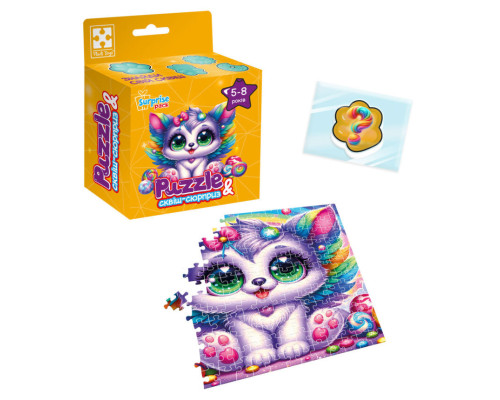 Дитячі пазли з сюрпризом "Кошеня з крилами" VT 8030-11, 180 деталей