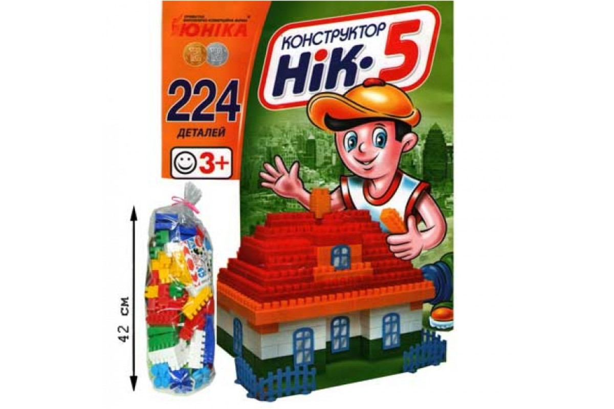Дитячий конструктор НІК-5 70927, 224 великі деталі