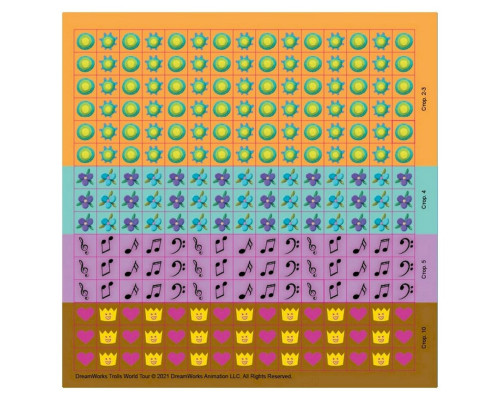 Лабиринты с наклейками "Безумные танцы" Тролли 1249012, 450 наклеек