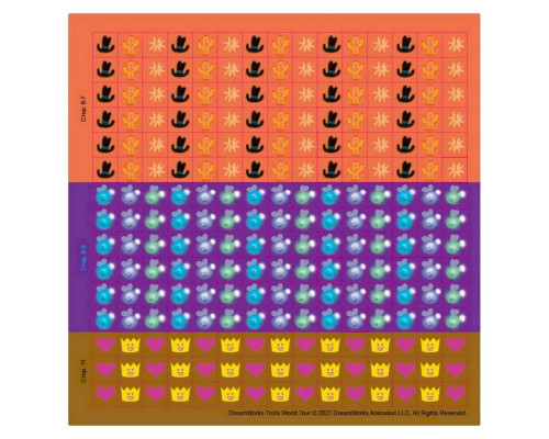 Лабиринты с наклейками "Безумные танцы" Тролли 1249012, 450 наклеек