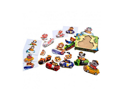 Настольная игра "Веселые водители" Ubumblebees (ПСФ080) PSF080 с карточками