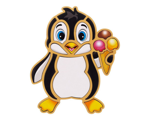 Деревянный пазл-вкладыш "Пингвин" Ubumblebees (ПСД120) PSD120 пазл-контур