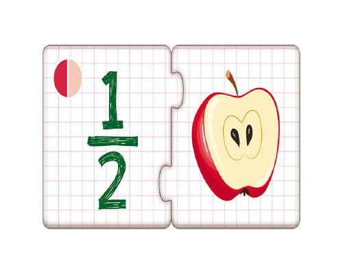 Детские развивающие пазлы-половинки "Изучаем дроби" 1214004 на укр. языке