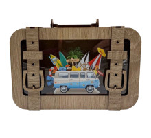 Деревянная копилка чемодан "В путешествие" 3240-15-005 размер 24х17 см