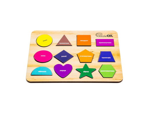 Развивающая деревянная игрушка "Фигуры" Арт-11231, 12 элементов