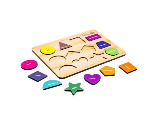 Развивающая деревянная игрушка "Фигуры" Арт-11231, 12 элементов