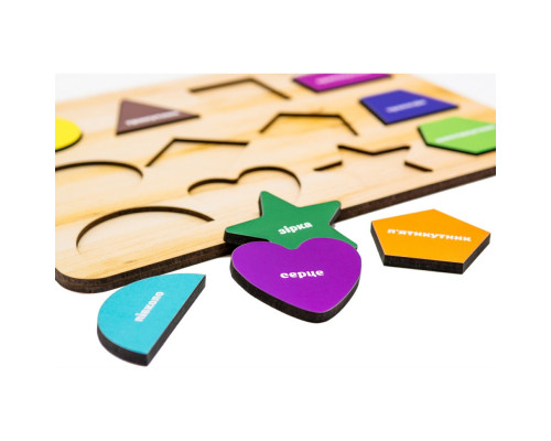 Развивающая деревянная игрушка "Фигуры" Арт-11231, 12 элементов