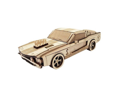 Деревянный конструктор Золотая Серия автомобиль "Mustang" BB2musta