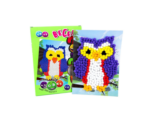 Набір для творчості "Сова" Strateg 30996 веселі помпони