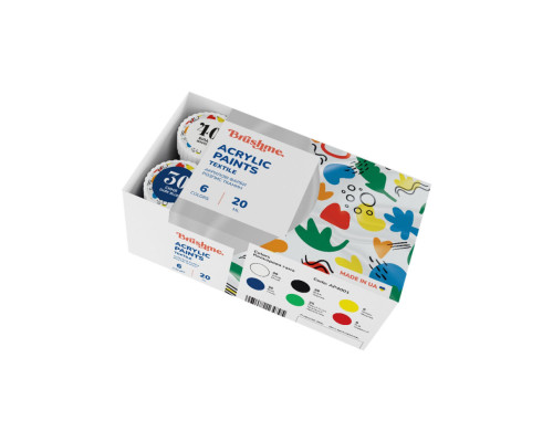 Акриловая текстильная краска Набор 5201 Brushme AP5201, 12 цветов