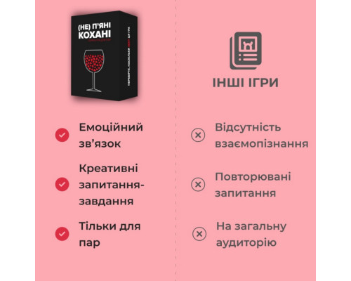 Настольная игра «(Не) пьяные любимые» 0021MG, для пар