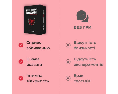 Настольная игра «(Не) пьяные любимые» 0021MG, для пар