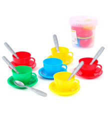 Игровой набор "Чайный сервиз" 0083TXK чашки, тарелки и ложки для 6 человек