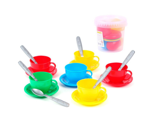 Игровой набор "Чайный сервиз" 0083TXK чашки, тарелки и ложки для 6 человек