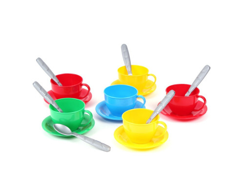 Игровой набор "Чайный сервиз" 0083TXK чашки, тарелки и ложки для 6 человек