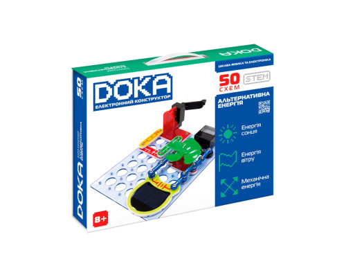 Электронный конструктор "Альтернативная энергия" DOKA D70711, 50 схем