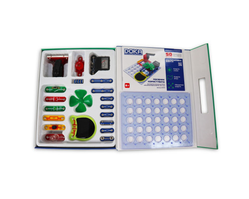 Электронный конструктор "Альтернативная энергия" DOKA D70711, 50 схем