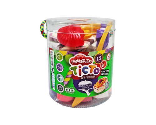 Креативна творчість "Тісто для ліплення "Master Do" TMD-01-06, 12 кольорів