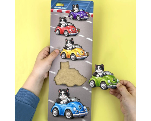 Деревянный детский сортер "Гонщики больше - меньше" (ПСД298) PSD298