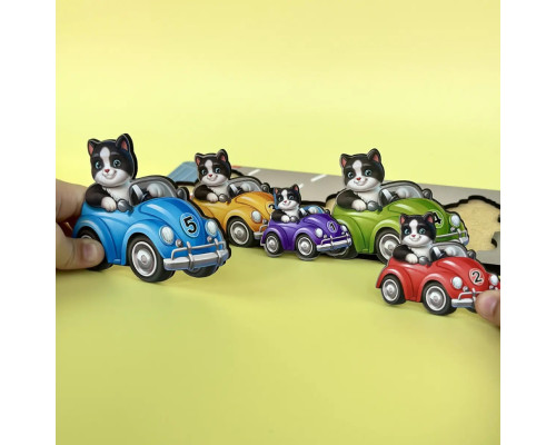 Деревянный детский сортер "Гонщики больше - меньше" (ПСД298) PSD298