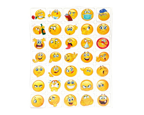 Набір "Емоджі" на магнітах 1366ATS на планшеті 35 елементів