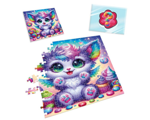 Дитячі пазли з сюрпризом "Кольорове кошеня" VT 8030-12, 180 деталей