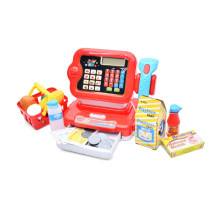 Дитячий ігровий касовий апарат 6178F калькулятор, сканер, звук, світло, кошик