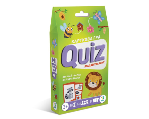 Настільна карткова гра для дітей "Вікторина: Вгадай тварину!" 301244