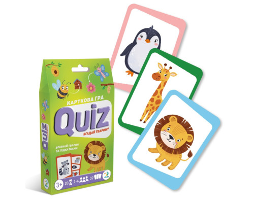Настільна карткова гра для дітей "Вікторина: Вгадай тварину!" 301244