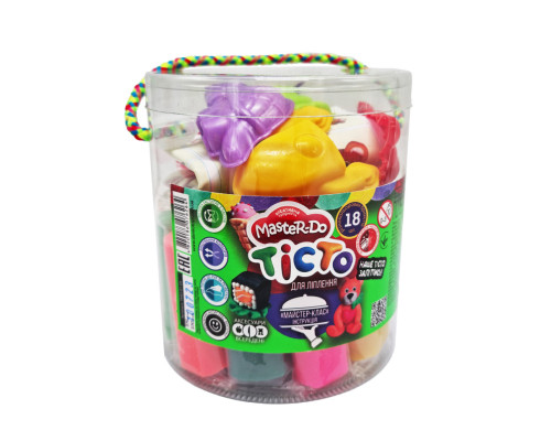 Креативна творчість "Тісто для ліплення "Master Do" TMD-01-05, 18 кольорів