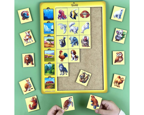 Деревянный детский сортер "Ассоциации животные" (ПСД300) PSD300