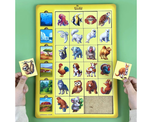 Деревянный детский сортер "Ассоциации животные" (ПСД300) PSD300