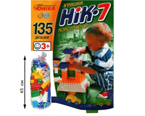 Дитячий конструктор НІК-7 70941, 135 великих деталей