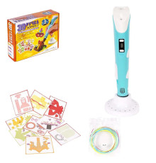 3D Ручка (3DPEN-3) - 3 NEW з трафаретами DX008 Бірюзовий