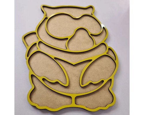 Деревянный пазл-вкладыш "Сова" Ubumblebees (ПСД087) PSD087 пазл-контур