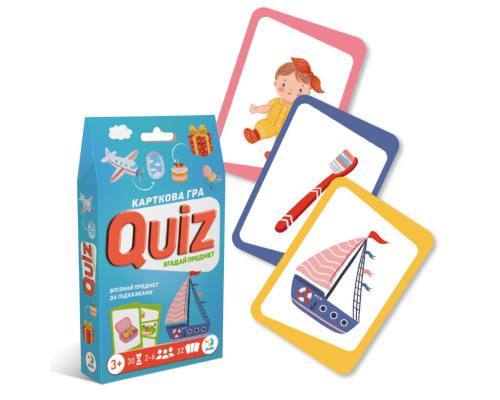 Настільна карткова гра для дітей "Вікторина: Вгадай предмет!" 301245