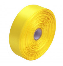 Атласна стрічка для рукоділля АБ-304, 2,5 см x 23 м, Жовтий