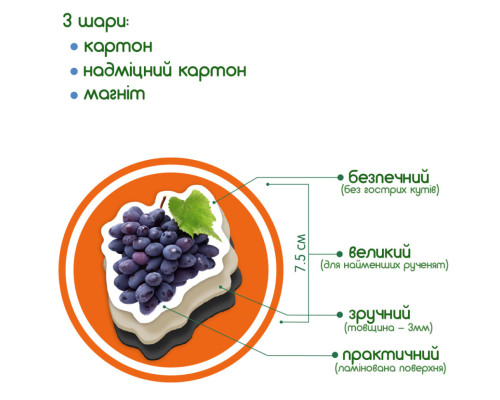 Набір магнітів Magdum "Фрукти і ягоди" ML4031-11 EN