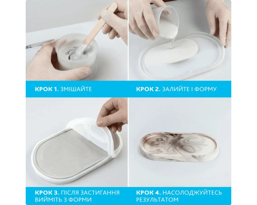 Набір для виготовлення підставок для прикрас та свічника GP-003 з гіпсу