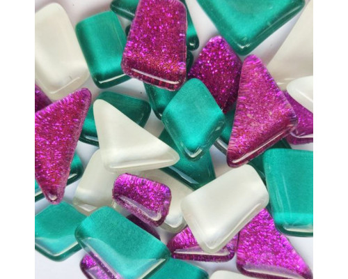 Детский набор для творчества "Мозаичный микс" MA5004 белый, бирюзовый, фиолетовый с глиттером