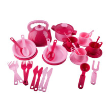 Детский игровой набор посуды 70637(Pink) розовый 32 предмета, паяный пакет