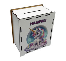 Деревянная копилка "Единорог" 3240-21-007 на мечту 200 дней