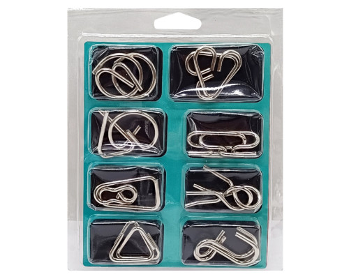 Набір металевих головоломок "Metal Puzzle" 808A-C-B(Turquoise) 8 штук в наборі