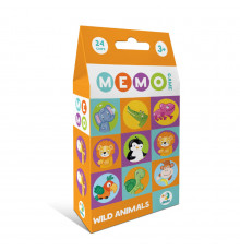 Настільна карткова гра для дітей "Дикі тварини" 301238, 12 фішок