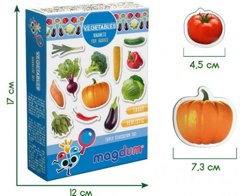 Набір магнітів Magdum "Овочі" ML4031-12 EN
