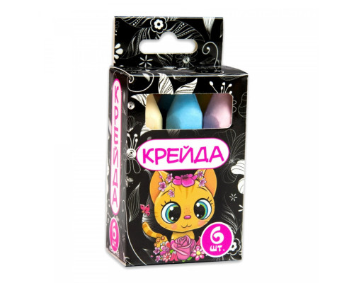 Крейда "Олівець" 50111, 6 штук, різнокольорова
