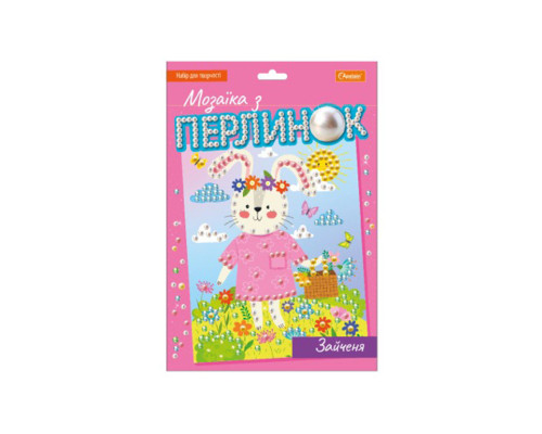 Детский набор для творчества "Мозаика из жемчуга зайчик" НТ-38-02