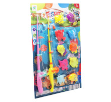 Рыбалка на магните 3067-108(Pink-Yellow) 2 удочки, 10 разноцветных рыбок