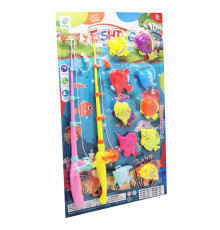 Рыбалка на магните 3067-108(Pink-Yellow) 2 удочки, 10 разноцветных рыбок